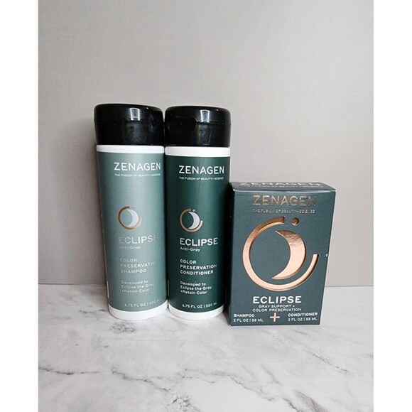 Zenagen Eclipse Anti-Gray Color Preservation – 4 Pc Set Full + Travel Sizes, New - Picture 1 of 11